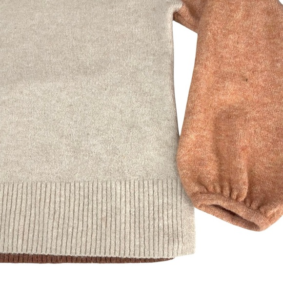 Madewell Payton Coziest Yarn Colorblock Pullover Sweater Alpaca Wool Medium - Picture 7 of 14